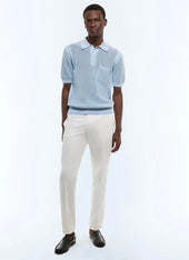 Openwork organic cotton polo