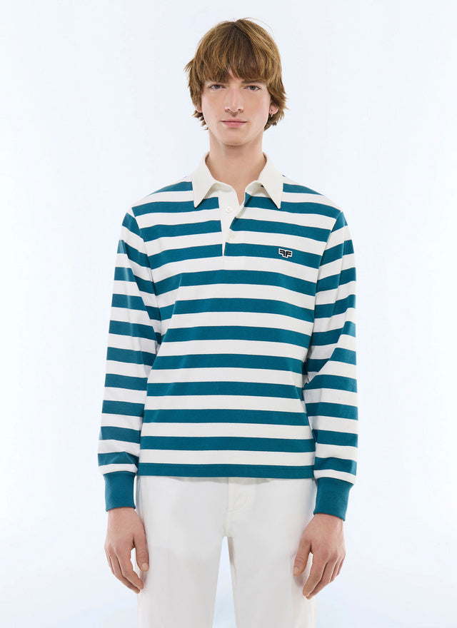 Striped Cotton Polo Shirt