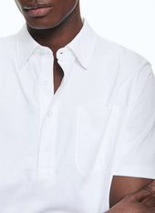 Cotton Jersey Polo Sweater