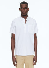 Cotton Jersey Polo Sweater