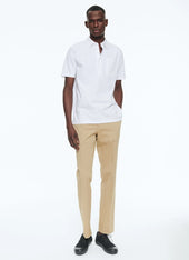 Cotton Jersey Polo Sweater