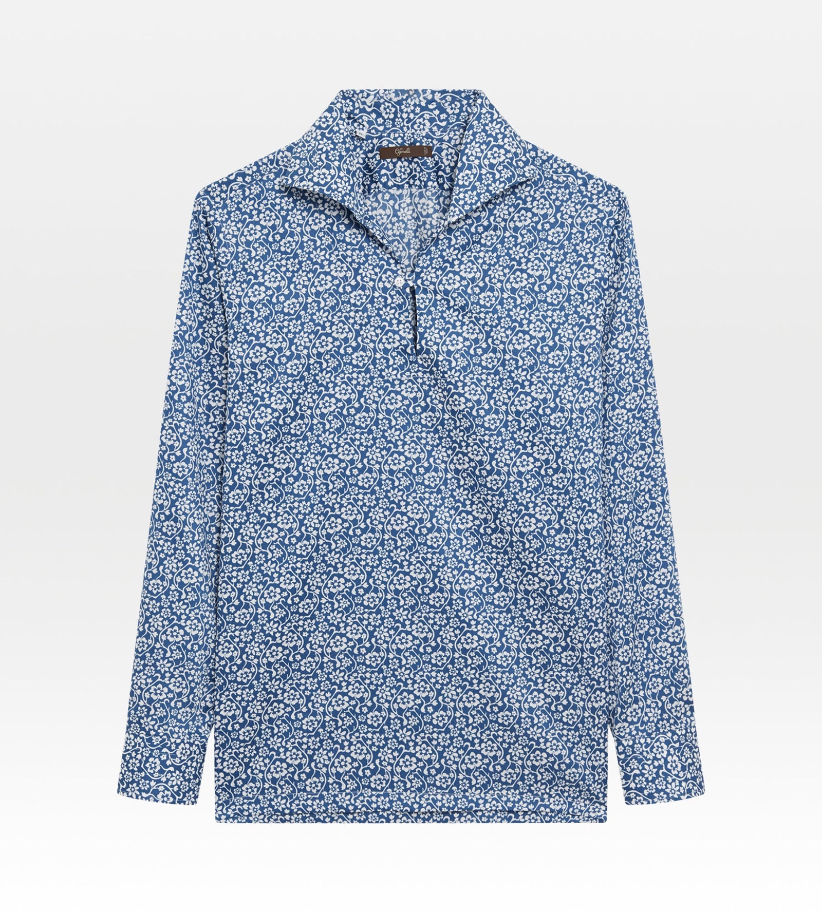 Polo Bleu Fleurs