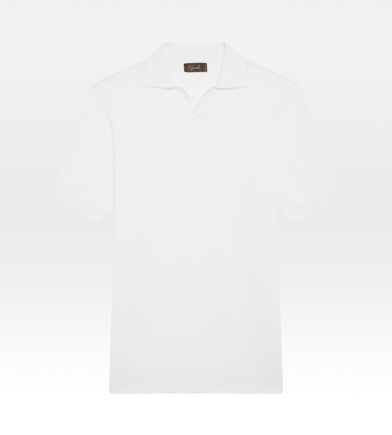 Polo En Coton Blanc Tricot