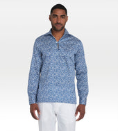 Polo Bleu Fleurs