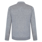 Polo En Cachemire Soie Gris Clair