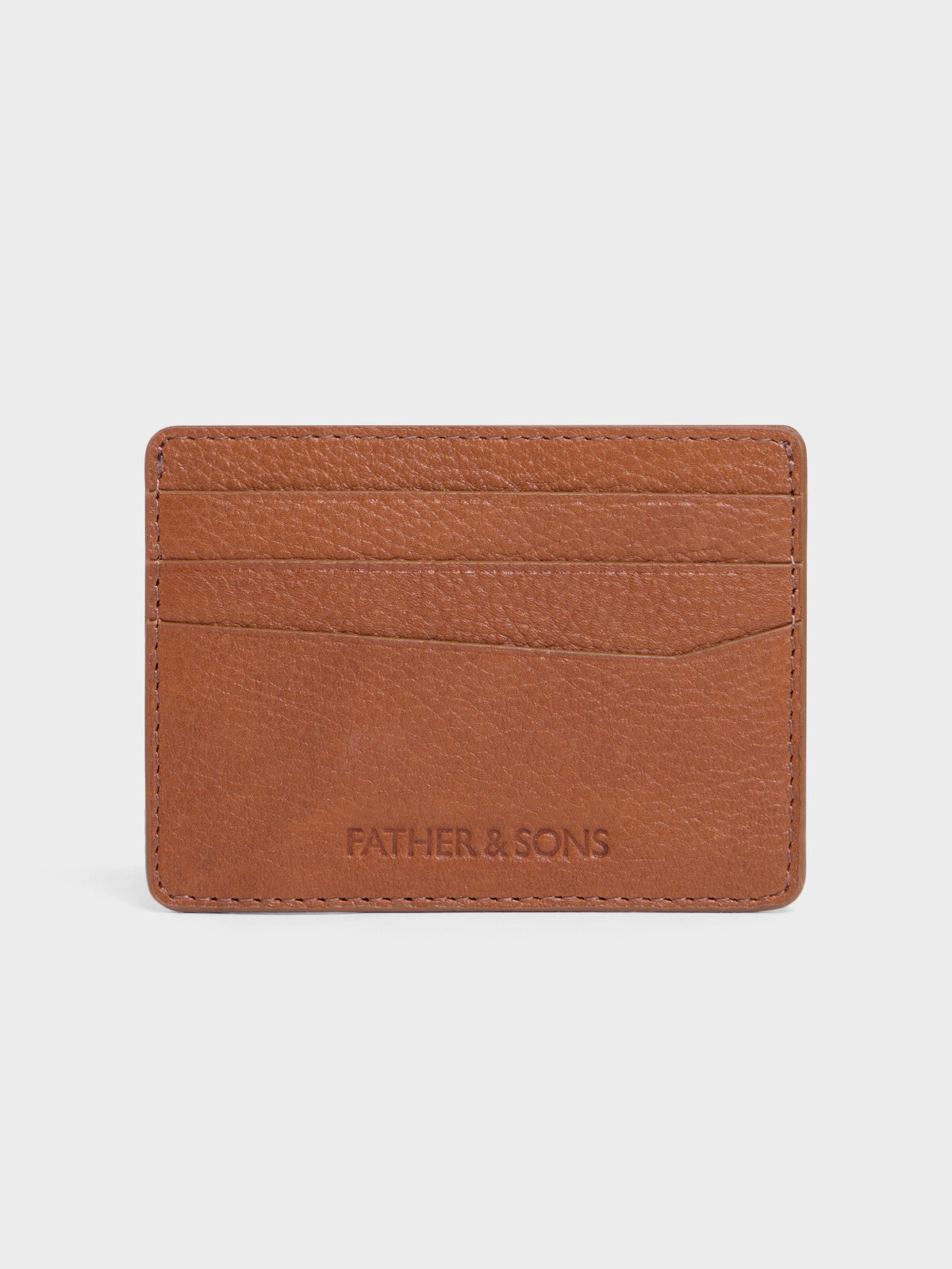 Porte Cartes En Cuir Grain Cognac