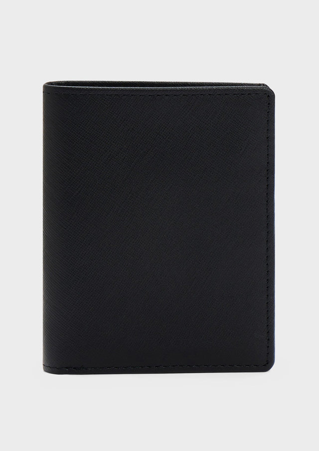 Portefeuille en cuir noir