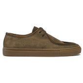 Porto Apron Derby in Olive Suede
