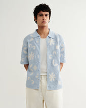 Porto Pale Doodle Crochet Knitted Shirt