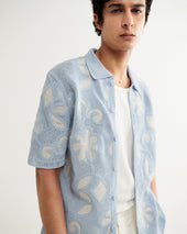 Porto Pale Doodle Crochet Knitted Shirt
