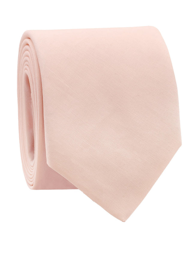 Powder pink cotton tie Sorrente