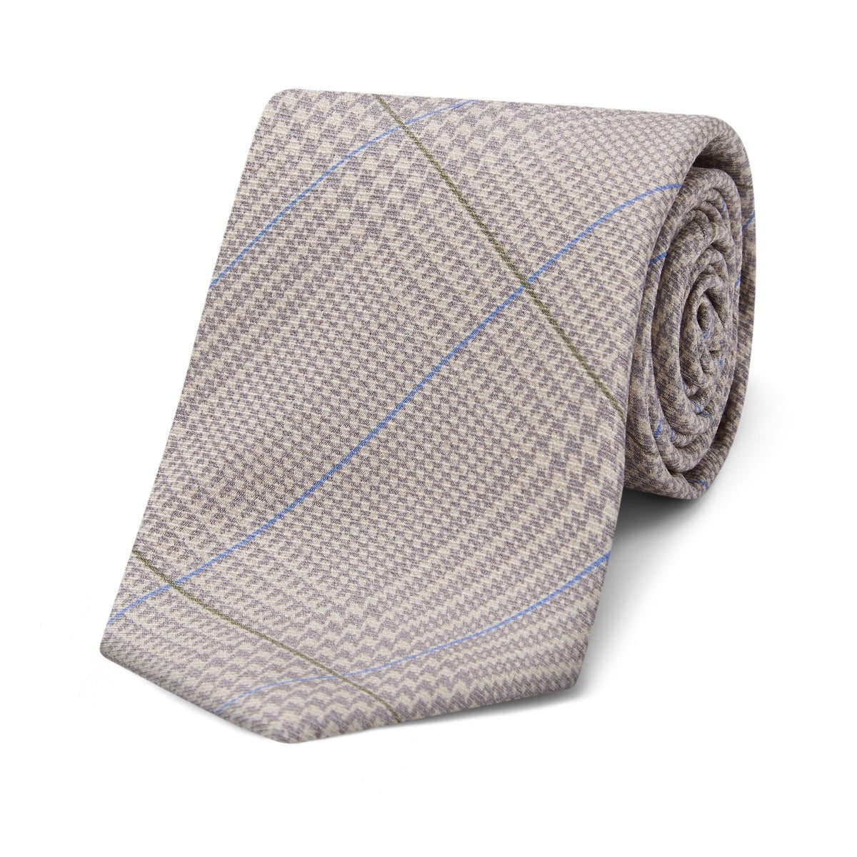 Prince Of Wales Check Silk Tie In