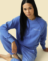 French Terry Sweatshirt Blue Unisex