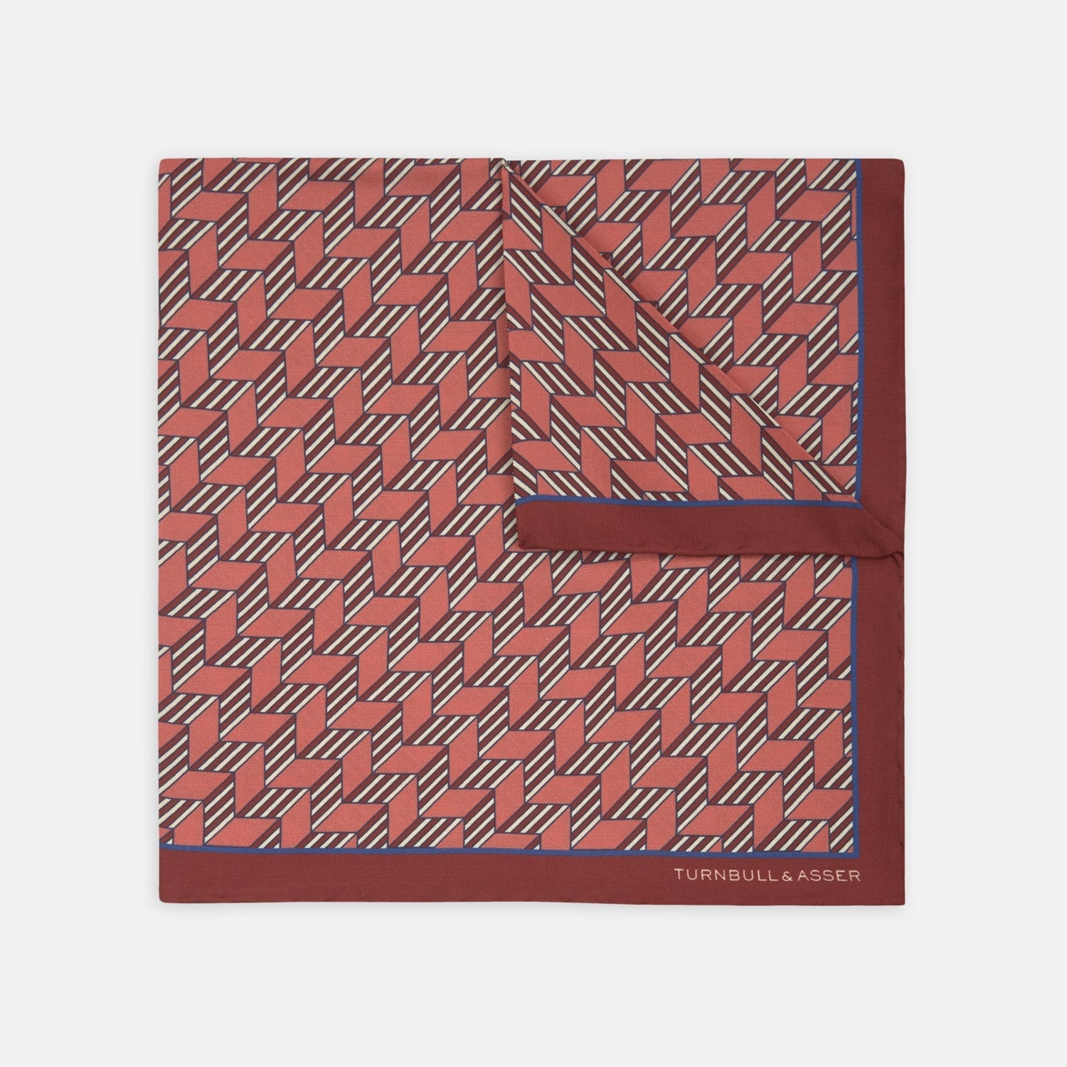 Red and Pink Arrow Silk Pocket Square
