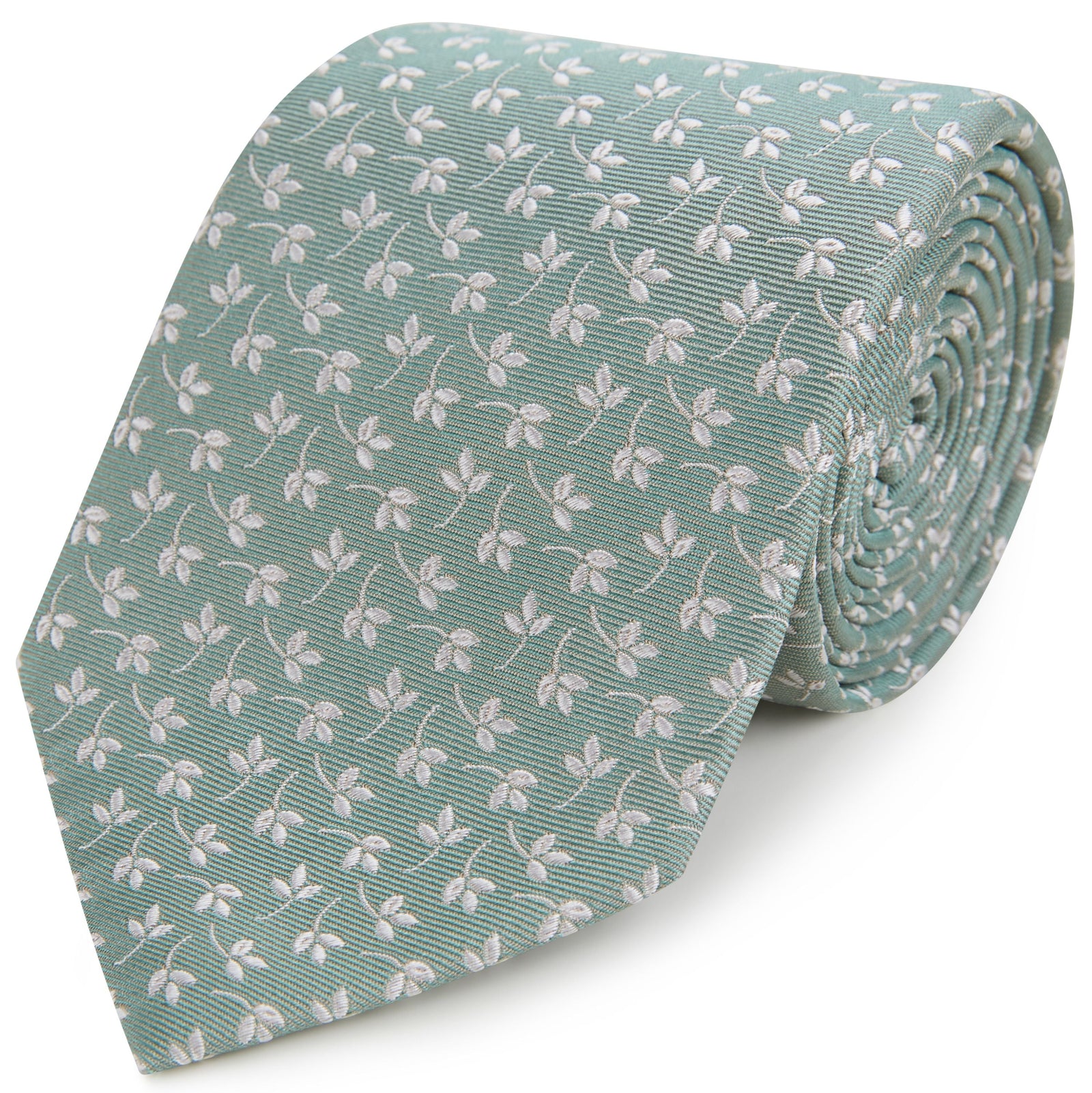 Green Leaf Woven Silk Tie