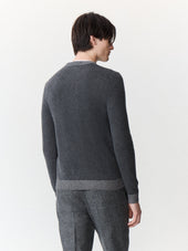 Pull Col Rond Anthracite
