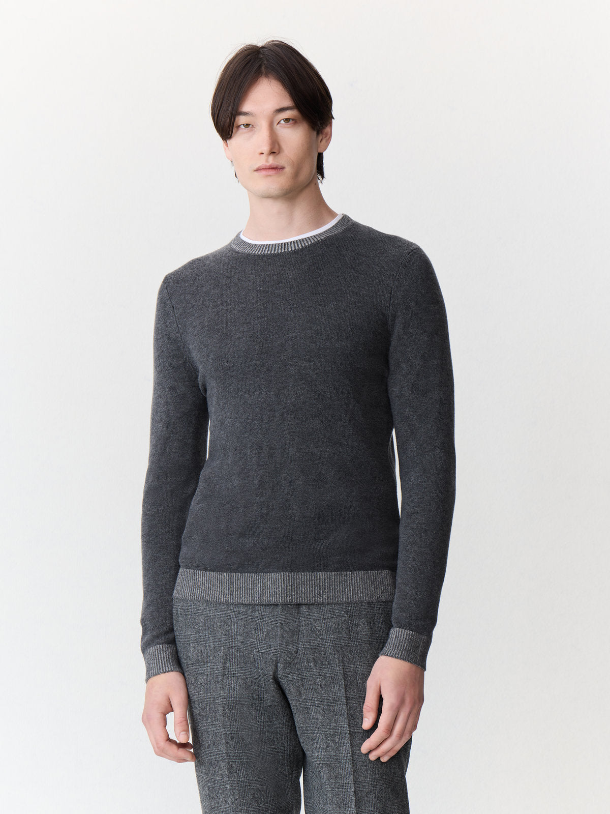 Pull Col Rond Anthracite