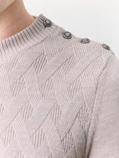 Pull Col Chemin E Boutonn En Laine M Rinos M Lang E Beige