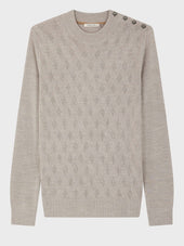 Pull Col Chemin E Boutonn En Laine M Rinos M Lang E Beige
