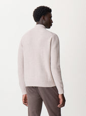 Pull Col Zipp En Laine M Lang E Beige