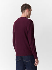 Pull Col Rond Bordeaux