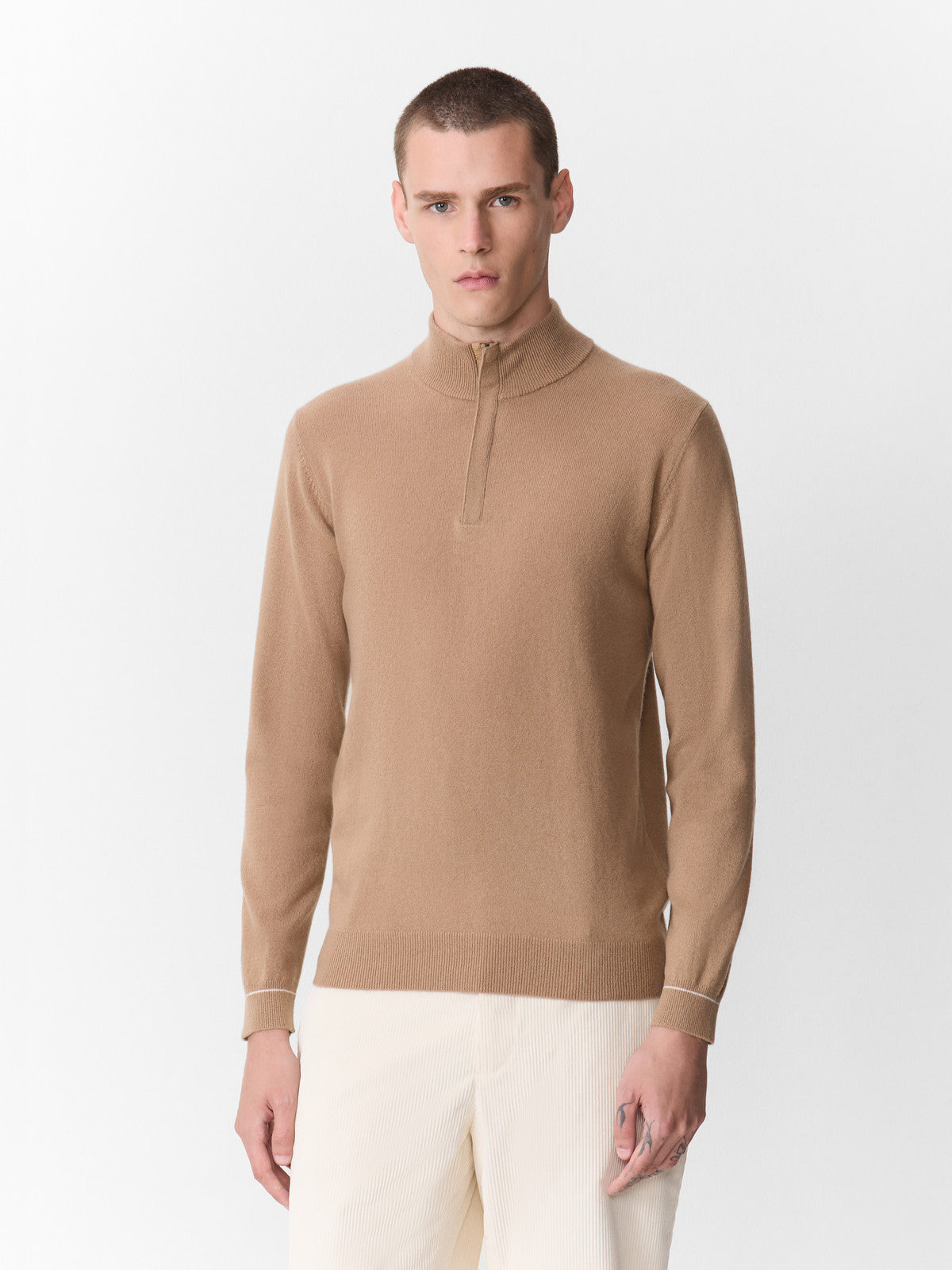 Pull Col Zipp En Cachemire