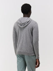 Pull Capuche En Cachemire Gris