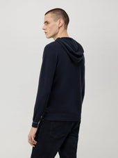 Pull Capuche En Cachemire Bleu Indigo
