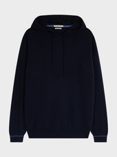 Pull Capuche En Cachemire Bleu Indigo