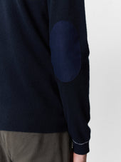 Pull Col Zipp En Cachemire Bleu Marine