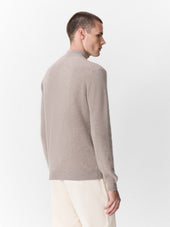 Pull Col Boutonn En Cachemire Marron