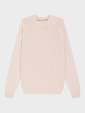 Pull Col Rond En Laine M Lang E Beige