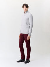 Pull Col Zipp En Laine M Lang E Grise