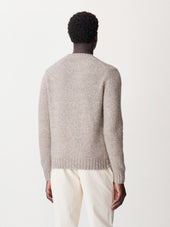 Pull Col Rond En Laine M Lang E Grise