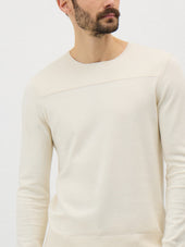 Pull Col Rond En Coton Cru