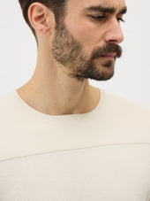 Pull Col Rond En Coton Cru