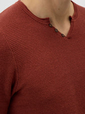 Pull Col Tunisien En Lin Et Coton