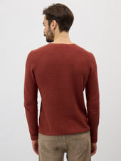 Pull Col Tunisien En Lin Et Coton