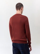 Pull Col Rond En Coton Et Soie