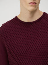 Pull Col Rond Bordeaux