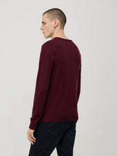 Pull Col Rond Bordeaux