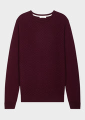 Pull Col Rond Bordeaux