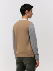 Pull Col Rond En Laine M Lang E Et Gris