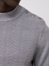 Pull Col Chemin E Boutonn En Laine M Rinos M Lang E Grise