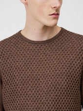 Pull Col Rond Marron