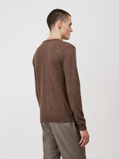 Pull Col Rond Marron