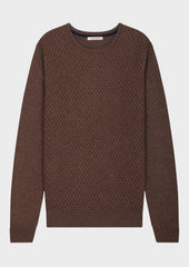 Pull Col Rond Marron