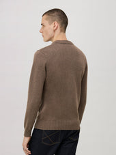 Pull Col Rond En Laine M Lang E Marron