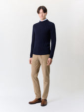 Pull Col Chemin E Boutonn En Laine M Rinos M Lang E Bleu Marine