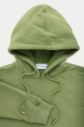 Cotton Fitted Hoodie Calliste Green